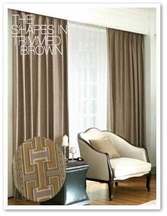 THE SHAPES IN TRIMMED BROWN