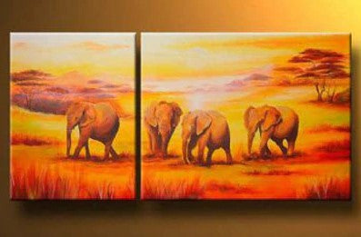 "FOUR MIGRATING ELEPHANTS"