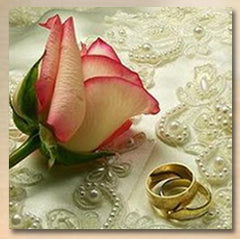 "WEDDING BANDS AND ROSES"
