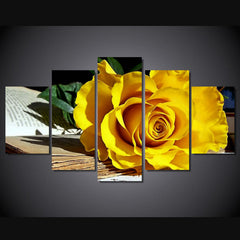"YELLOW ROSE READS A BOOK"
