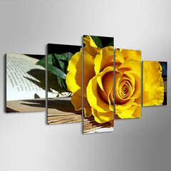 "YELLOW ROSE READS A BOOK"
